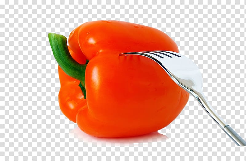 Habanero Bell pepper Cayenne pepper Tomato Vegetable, Fork Caijiao transparent background PNG clipart