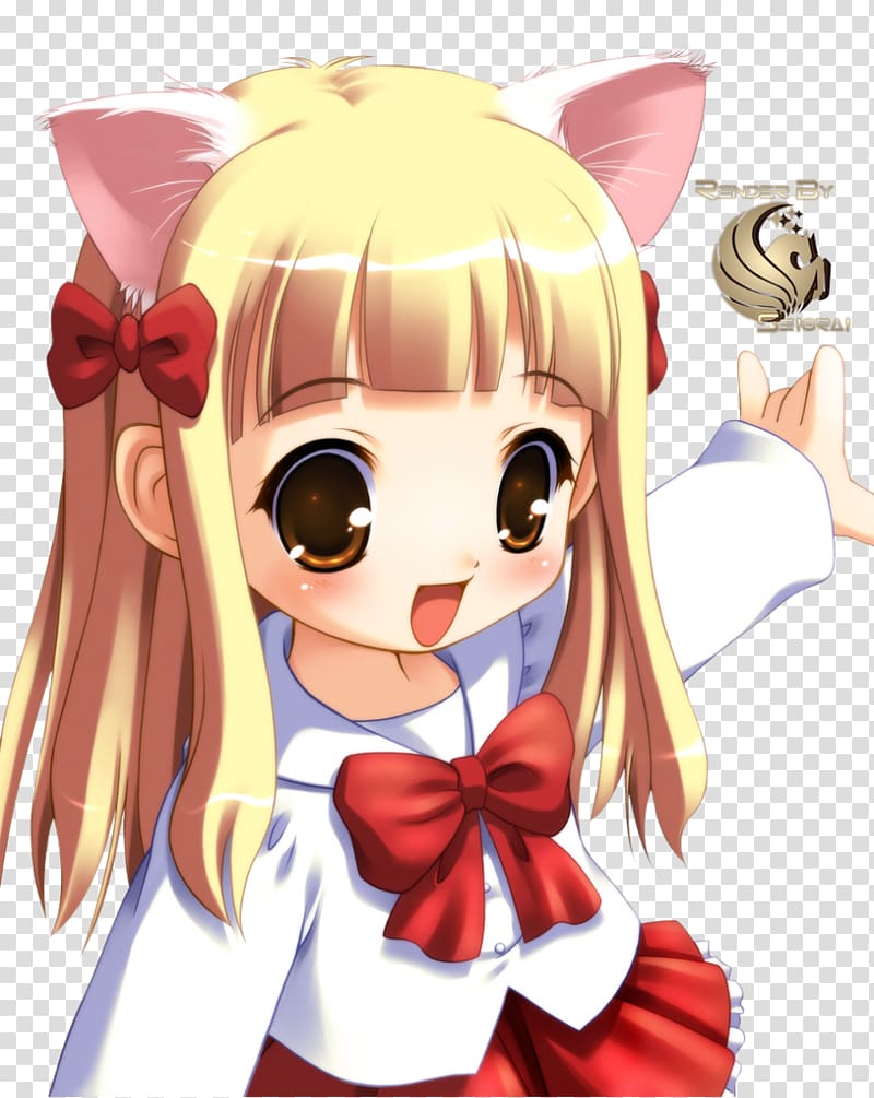 Catgirl Kitten Chibi Anime, drawing akiba transparent background PNG clipart