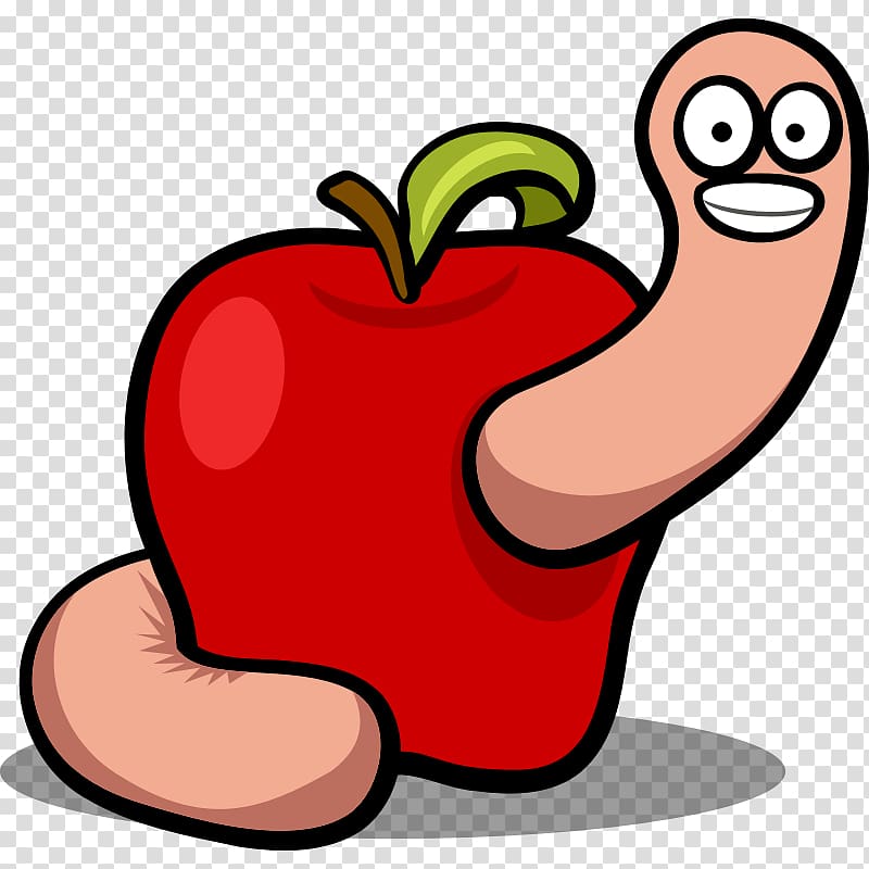 Worm Apple , Cartoon Worm transparent background PNG clipart