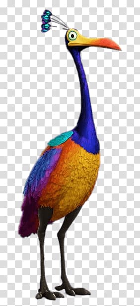 yellow and blue bird character, Kevin the Bird transparent background PNG clipart