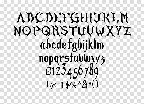 Open-source Unicode typefaces Lettering Typography Font, gothic transparent background PNG clipart