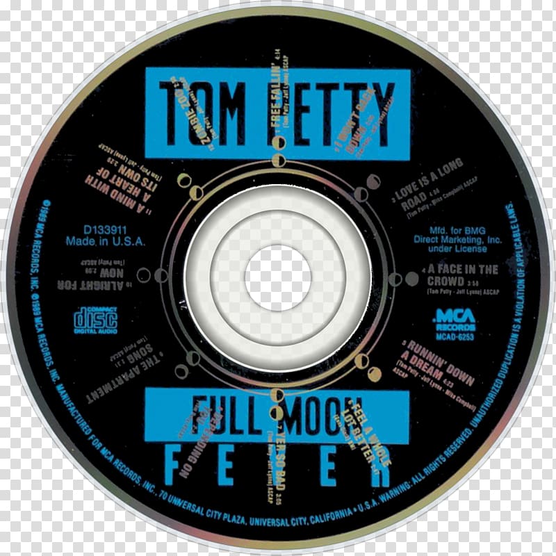 Compact disc Full Moon Fever Join the Dots: B-Sides & Rarities 1978–2001 Music I Won\'t Back Down, Free Fallin\' transparent background PNG clipart
