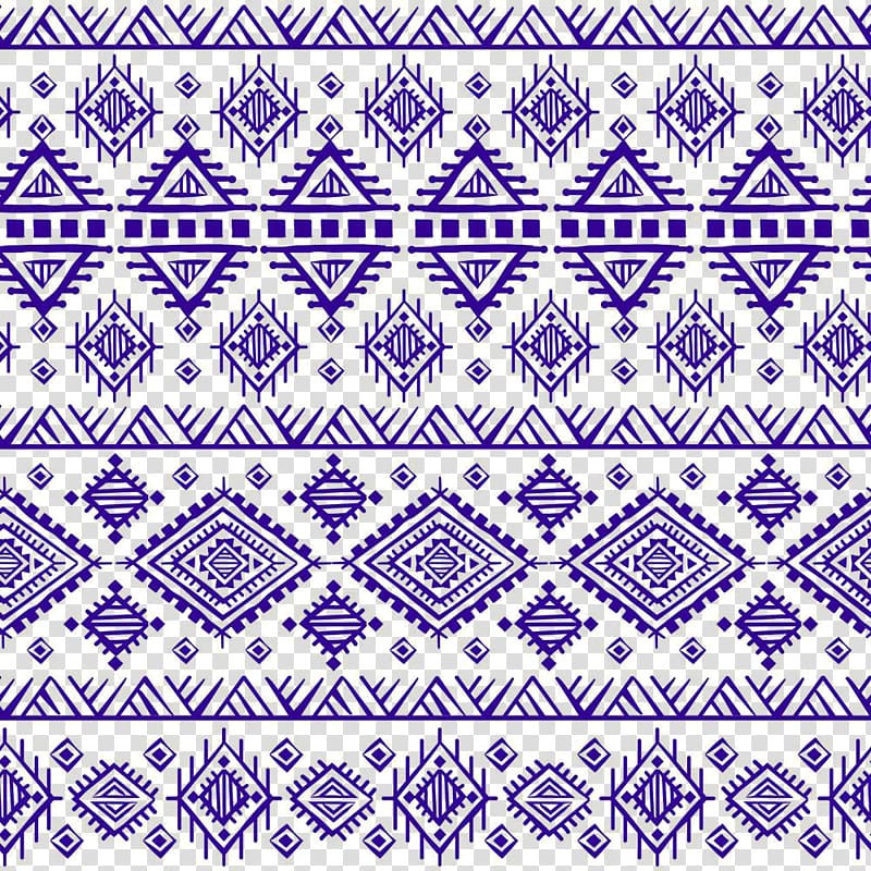 purple illustration, Ornament Illustration, Blue national wind pattern background transparent background PNG clipart