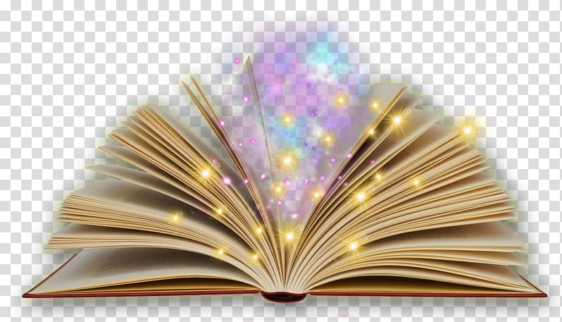magical opened book illustration, Old magic Book Children\'s literature, magic book transparent background PNG clipart