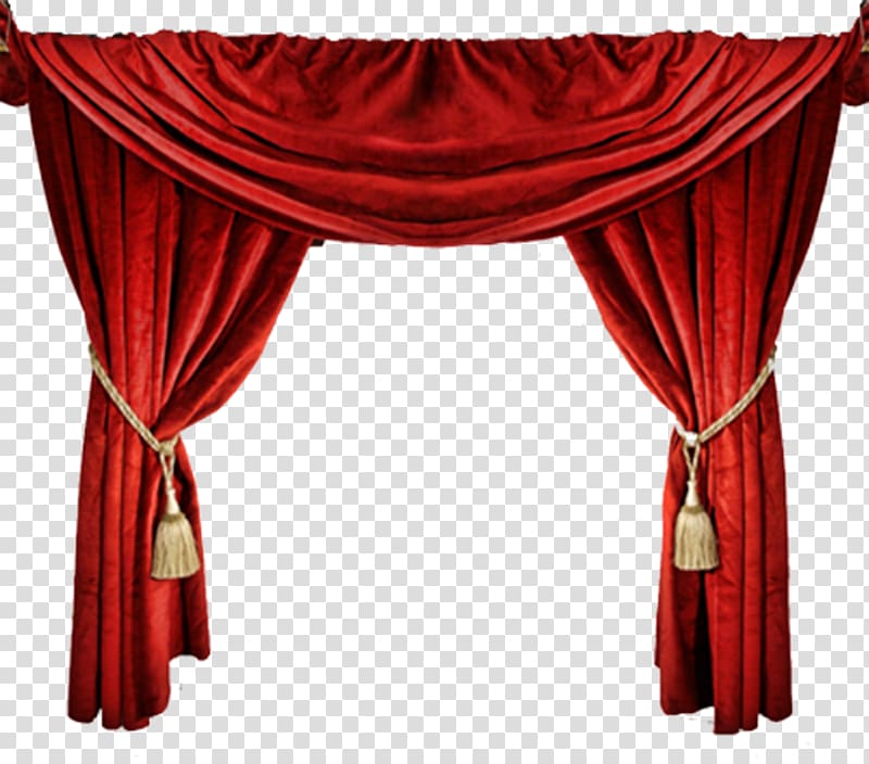 Window Theater drapes and stage curtains Light, red curtain transparent background PNG clipart