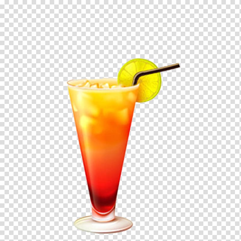 juice in pilsner glass , Tequila Sunrise Cocktail Shot glass, Free drink cup creative matting transparent background PNG clipart