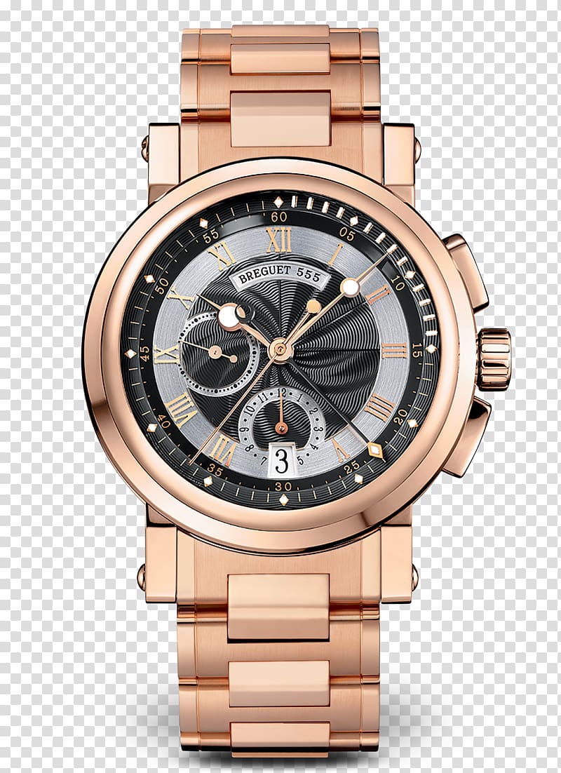 Breguet Chronograph Automatic watch Marine chronometer, watch transparent background PNG clipart