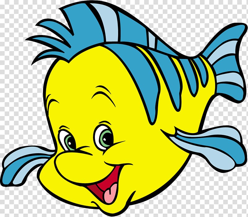 Little Mermaid fish character, Flounder Ariel Sebastian Drawing , lobster transparent background PNG clipart