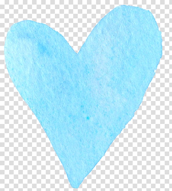 Turquoise Teal Heart Microsoft Azure, watercolor heart transparent background PNG clipart