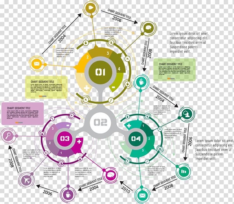 purple, green, and purple diagram illustration, Diagram Infographic Euclidean Illustration, PPT chart transparent background PNG clipart