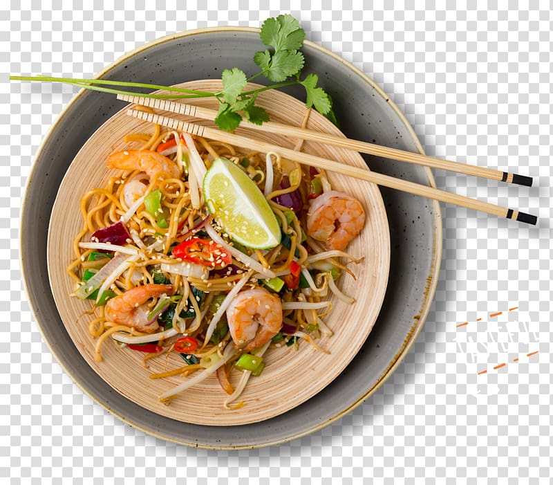 Laksa Chinese noodles Lo mein Chow mein Pad thai, salad transparent background PNG clipart