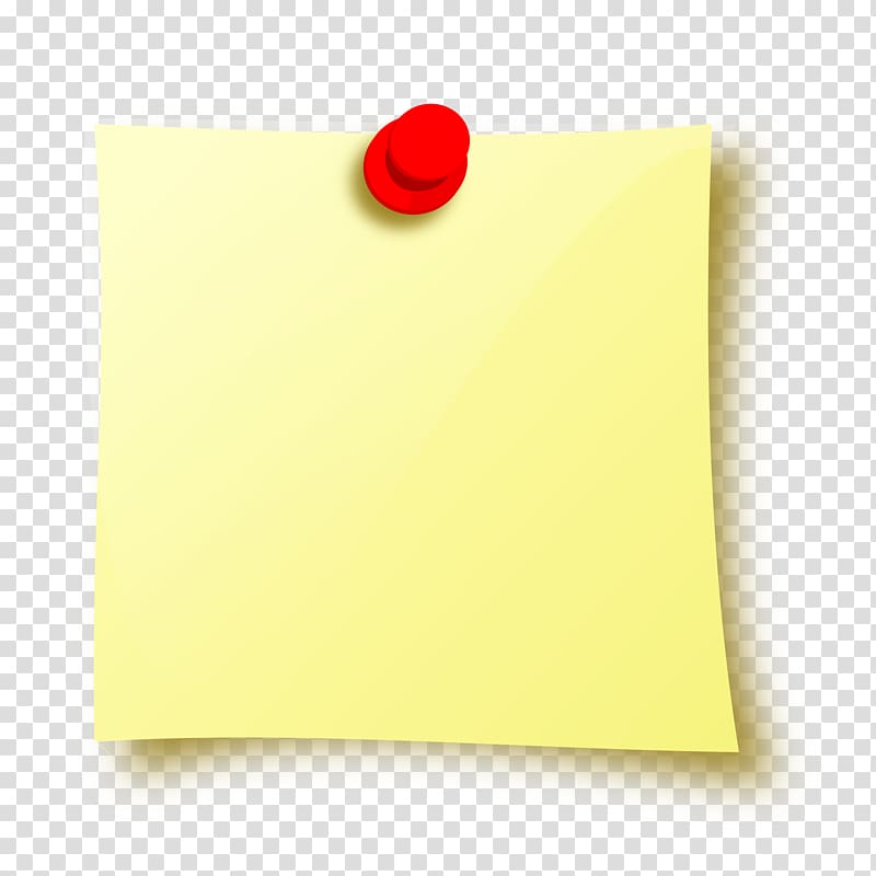 blank yellow post it note, Paper Post-it note Material Yellow, sticky notes transparent background PNG clipart