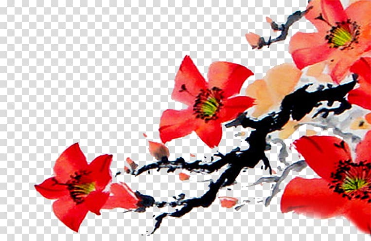Fengmu Bombax ceiba Tree , Red plum transparent background PNG clipart