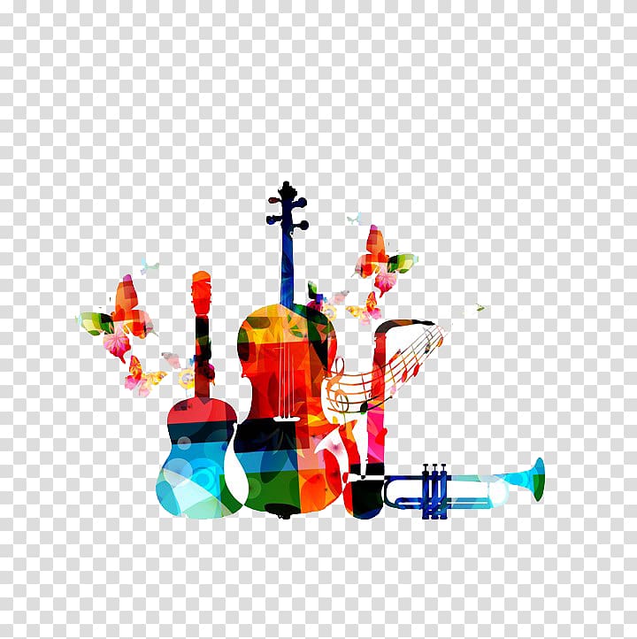 assorted-color instrument , Music Geometry Graphic design , Musical instruments transparent background PNG clipart