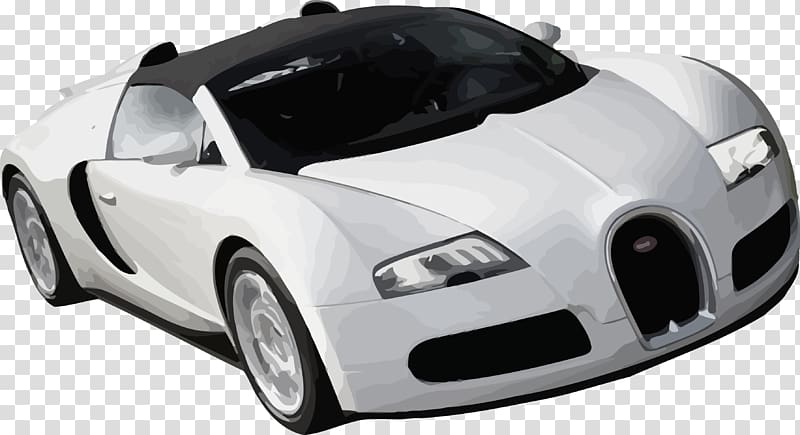 Sports car Bugatti Veyron Bugatti Automobiles Luxury vehicle, Silver Roadster transparent background PNG clipart