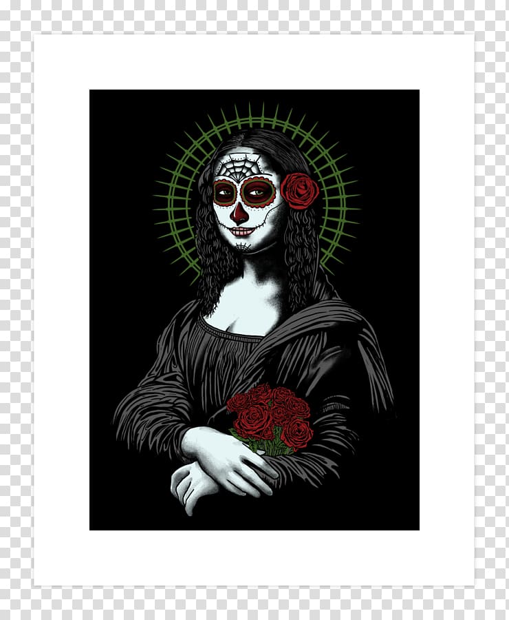 Mona Lisa Day of the Dead Death Calavera, others transparent background PNG clipart