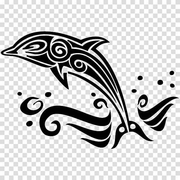 Dolphin Tattoo Graphic design, dolphin transparent background PNG clipart