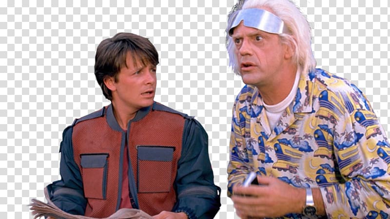 Crispin Glover Back to the Future Part II Marty McFly Dr. Emmett Brown, others transparent background PNG clipart