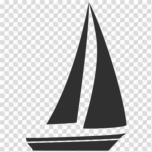 gray sail boat illustration, Sailboat Computer Icons, Boat, Sail Icon Black transparent background PNG clipart
