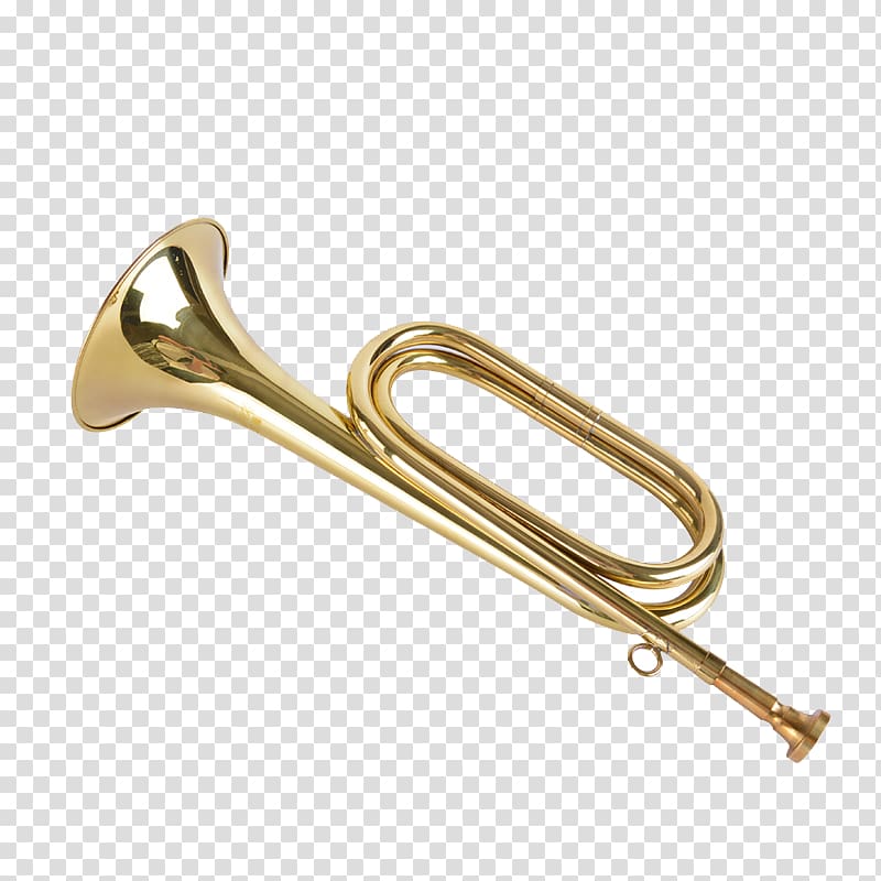 Bugle Saxhorn Trumpet Musical instrument Brass instrument, Large punch material transparent background PNG clipart