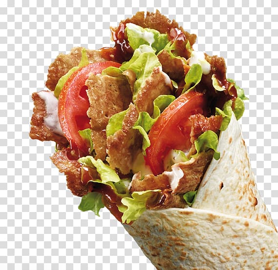 Wrap Doner kebab Shawarma Pickled cucumber Hamburger, meat transparent background PNG clipart