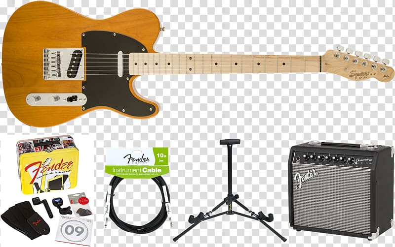 Squier Fender Telecaster Electric guitar Fender Stratocaster Fender Musical Instruments Corporation, electric guitar transparent background PNG clipart
