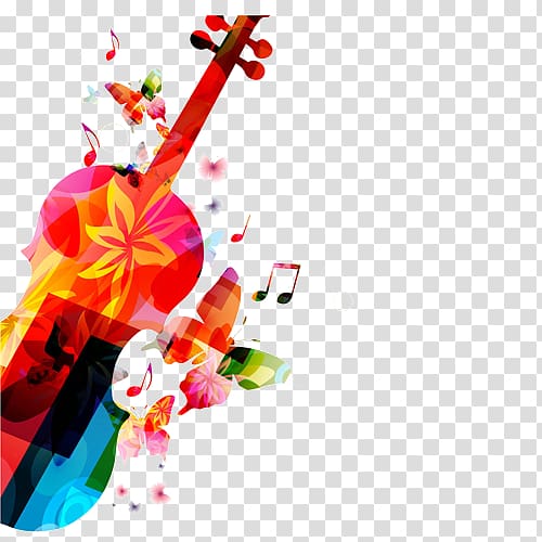 Music Staff Watercolor painting, Music notation and violin transparent background PNG clipart