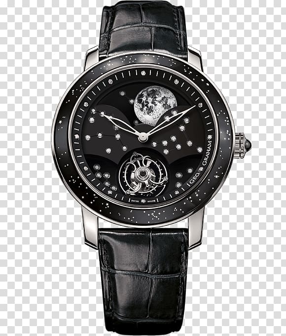 Tourbillon Moon Lunar phase Orrery Watch, moon transparent background ...