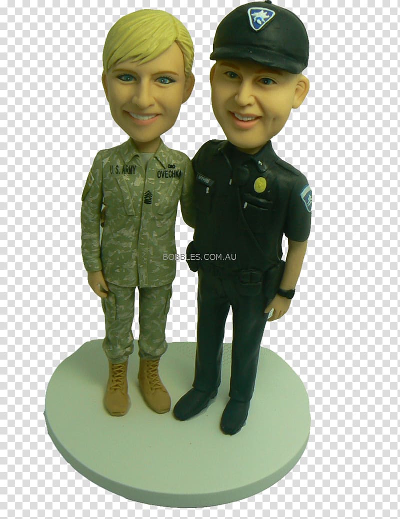 Military Soldier Bobblehead Wedding cake topper, Wedding Cake Topper transparent background PNG clipart