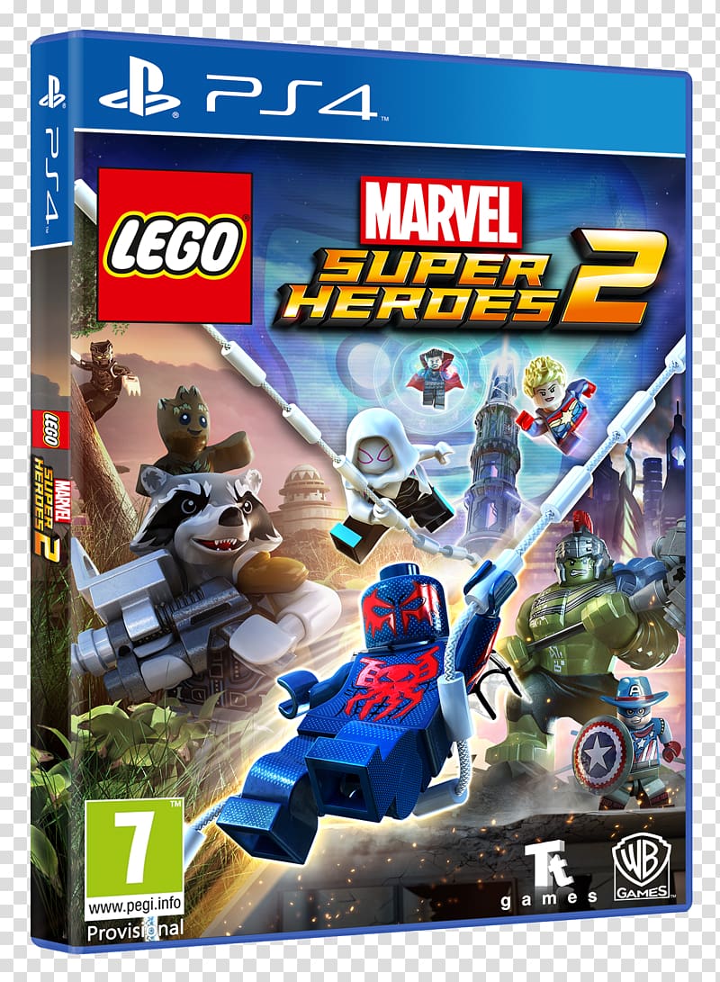 Lego Marvel Super Heroes 2 Lego Marvel's Avengers Xbox One PlayStation 4, groot and rocket and thor transparent background PNG clipart