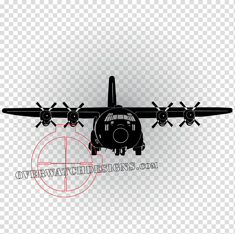 Lockheed C-130 Hercules Airplane Lockheed AC-130 Aircraft Decal, airplane transparent background PNG clipart