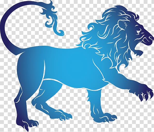 blue lion illustration, Leo Horoscope Zodiac Astrological sign Astrology, Leo transparent background PNG clipart