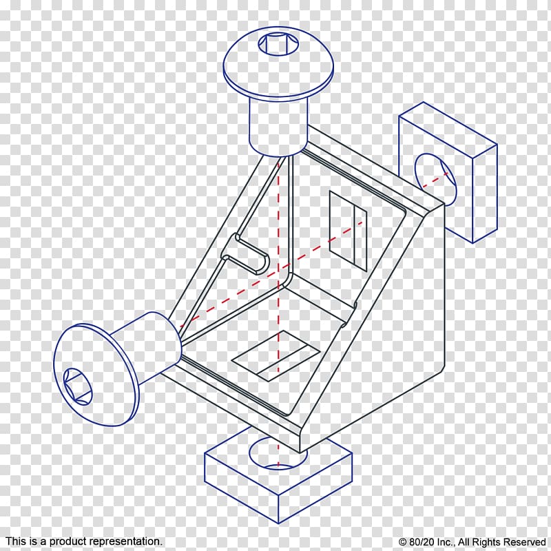 80/20 Extrusion Framing T-slot nut Aluminium, Exploded transparent background PNG clipart