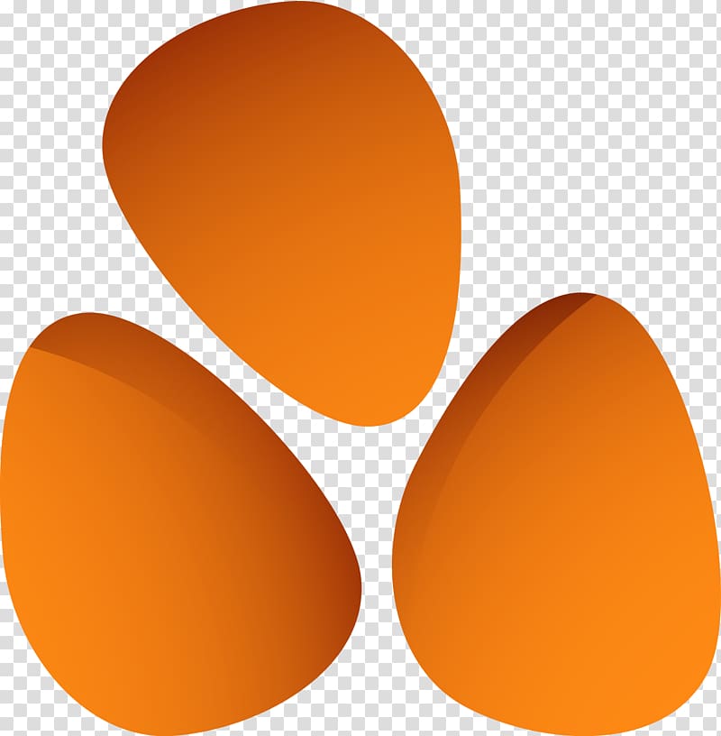 three orange egg illustrations, Shape Euclidean , digest shapes transparent background PNG clipart