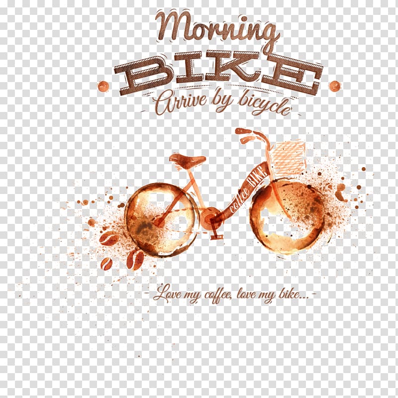 Coffee Espresso Cafe Bicycle, Creative Bike transparent background PNG clipart