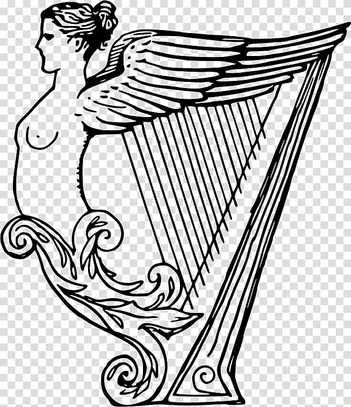 Celtic harp Drawing Musical Instruments, harp transparent background PNG clipart