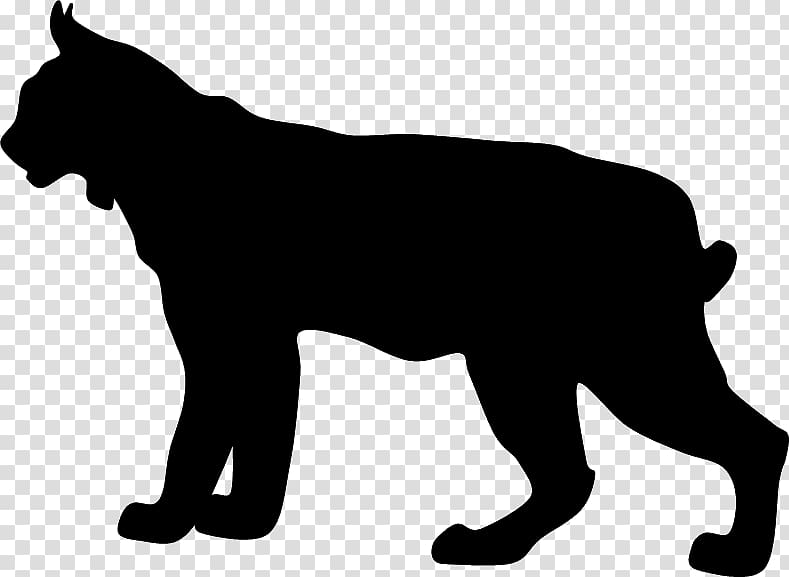 black cat , Boxer Bobcat Silhouette , lynx transparent background PNG clipart