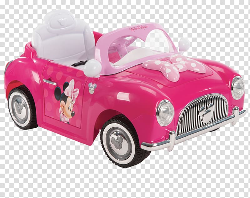 Minnie Mouse Car Disney Minnie Girls\' 6-Volt Battery-Powered Electric Ride-On by Huffy Convertible Jeep Wrangler, 6 volt car battery transparent background PNG clipart