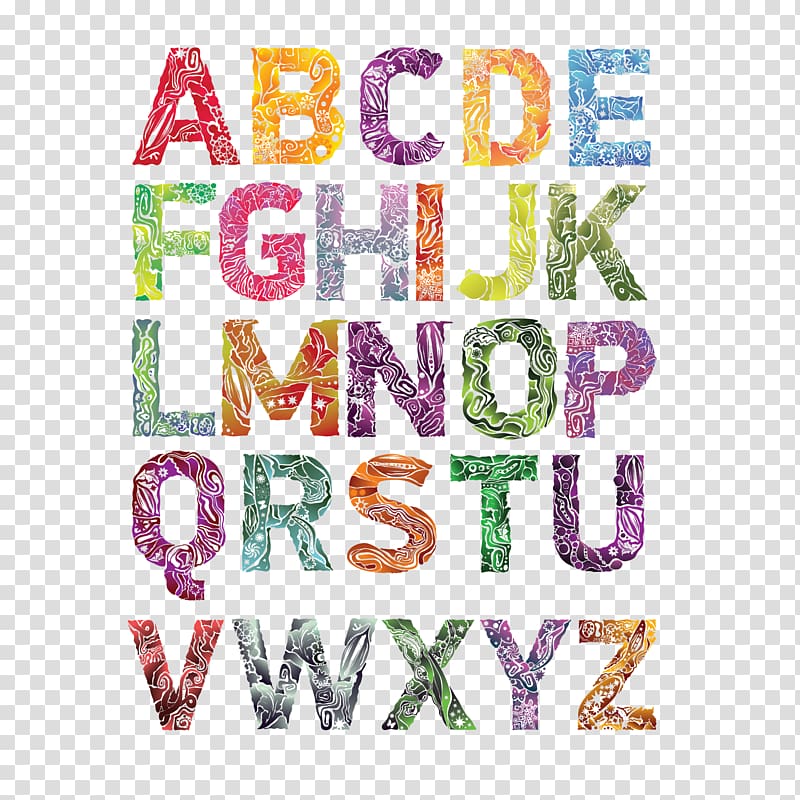 Alphabet Letter Illustration, Cartoon alphabet material, alphabet