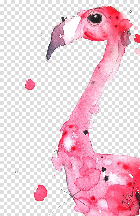 flamingo illustration, Flamingo Watercolor painting Illustration, Watercolor flamingo transparent background PNG clipart