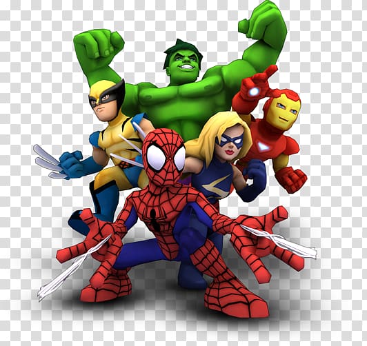 Marvel Spiderman, Iron Man, Hulk, and Wolverine art, Marvel Super Hero Squad Online Lego Marvel Super Heroes Marvel Super Hero Squad: The Infinity Gauntlet Silver Surfer, others transparent background PNG clipart