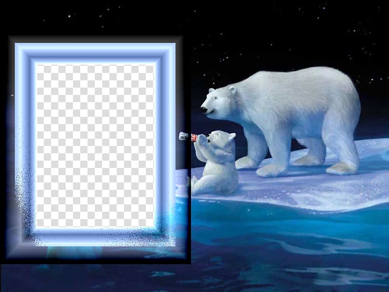 Coca-Cola Baby Polar Bear, Polar Bear Frame transparent background PNG clipart