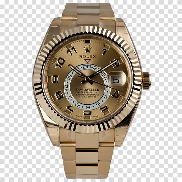 Rolex GMT Master II Watch Colored gold Rolex Oyster, yellow sky transparent background PNG clipart