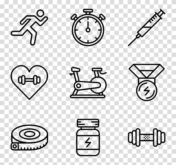 Exercise Icon Clipart Transparent Background, Vector Exercise Icon