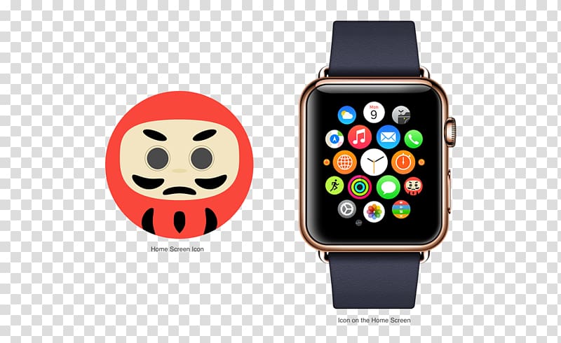Apple Watch Series 2 Smartwatch, Daruma Doll transparent background PNG clipart