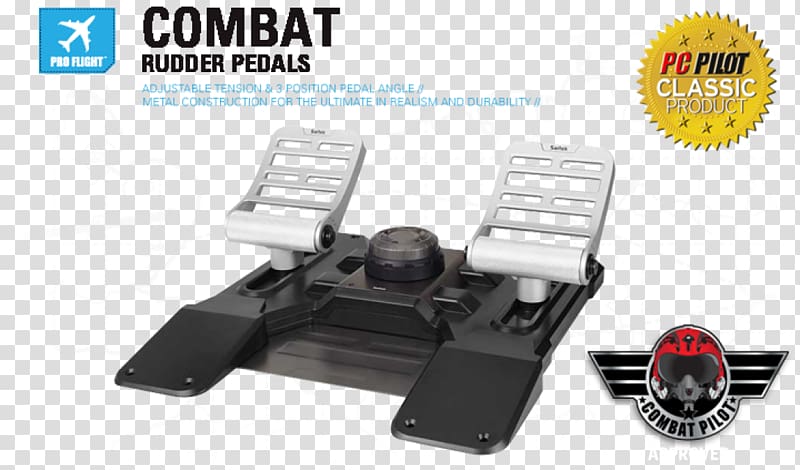 Mad Catz Saitek Pro Flight Combat Rudder Pedals Aircraft Joystick, flight simulator cockpit builders transparent background PNG clipart