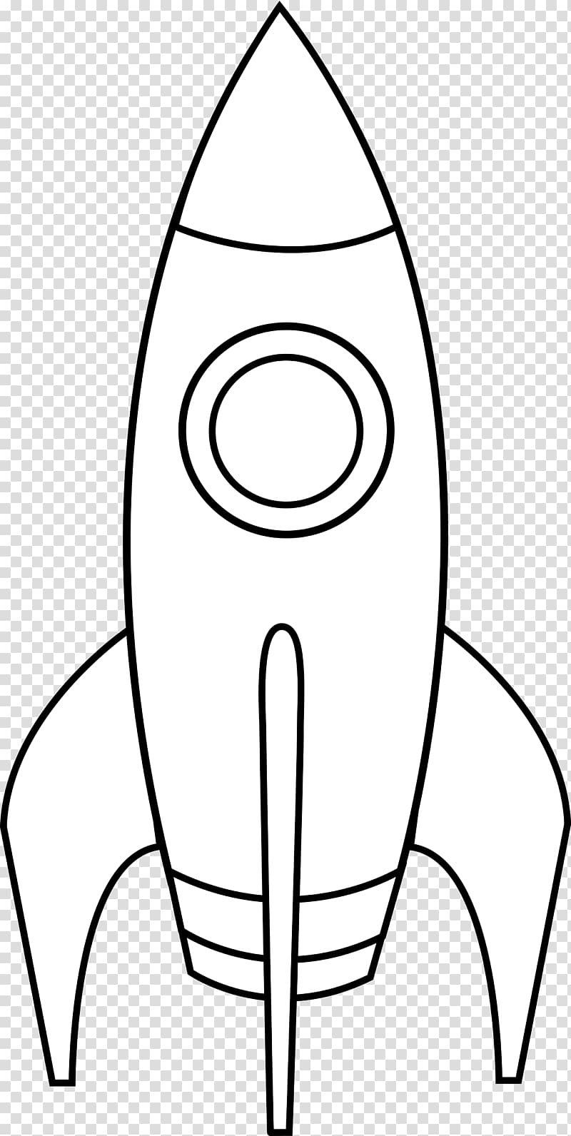 Rocket Spacecraft Black and white , Vintage Spaceship transparent background PNG clipart