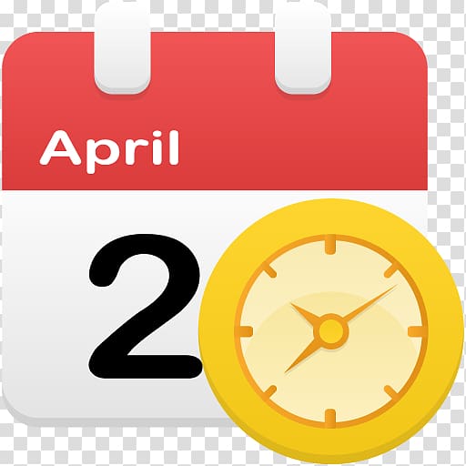 April 2 , alarm clock yellow sign, Schedule transparent background PNG clipart