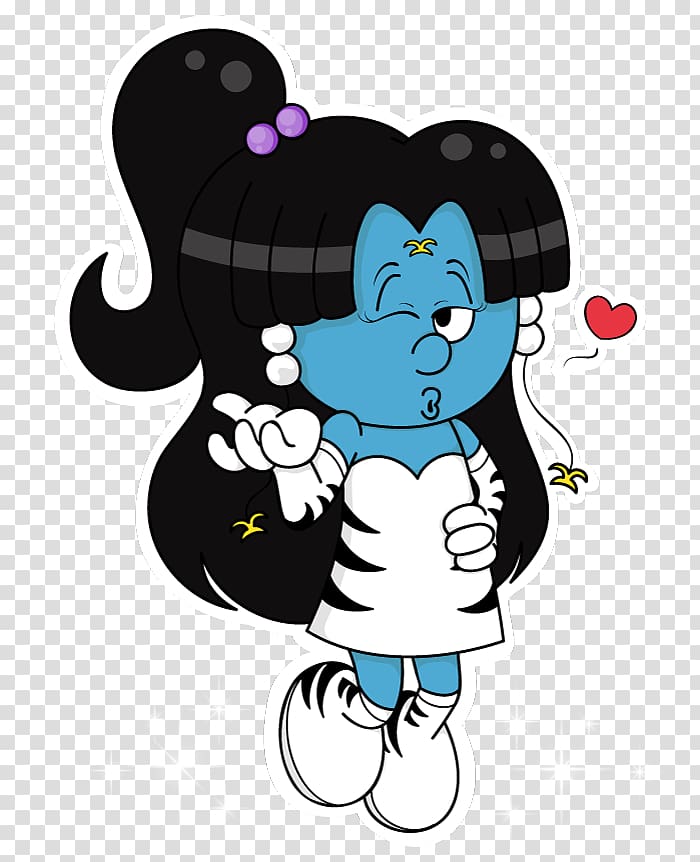 Smurfette Clumsy Smurf The Smurfs Kiss, Kiss girl transparent background PNG clipart