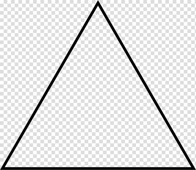 triangle illustration, Equilateral triangle Isosceles triangle Regular polygon Shape, TRIANGLE transparent background PNG clipart